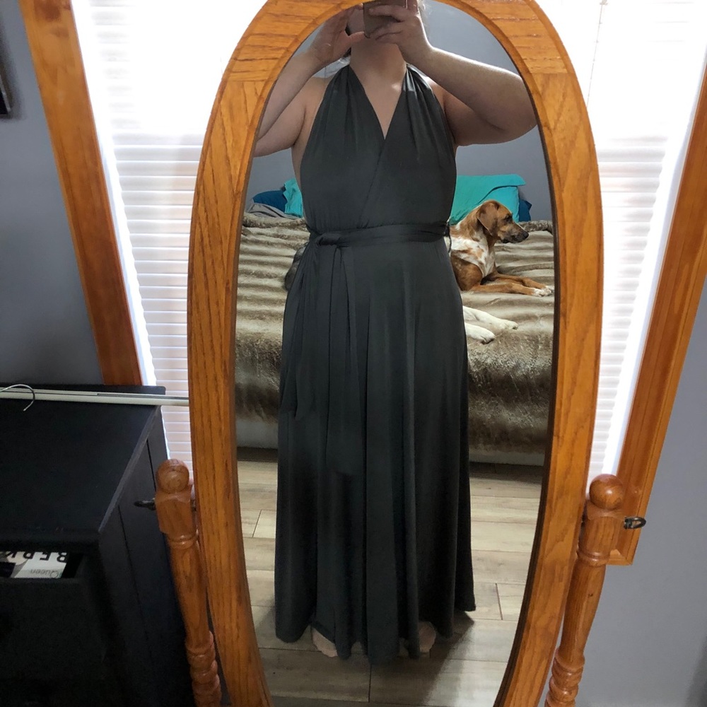 Gray maxi dress